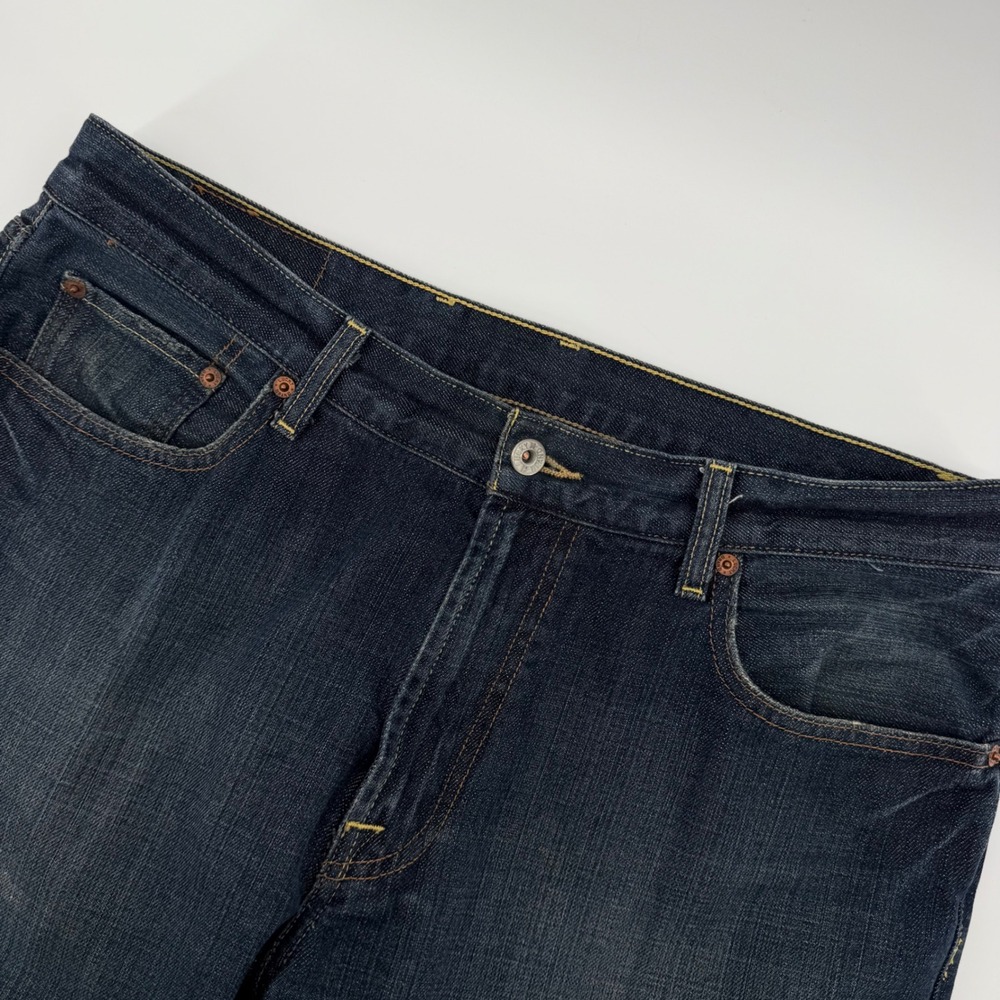 Lucky Brand Jeans Mens 34x34 Dark Wash Straight Leg Ringspun Denim‎ Long Inseam